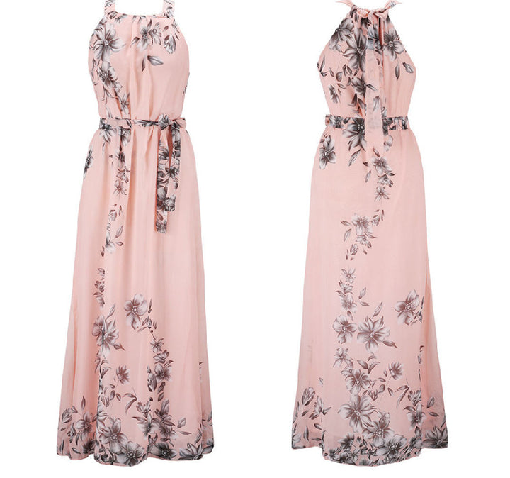 Robe maxi femme avec design floral et décolleté décontracté Levoire
