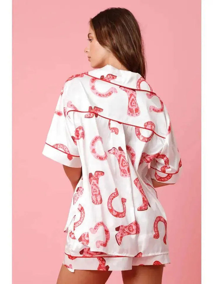 Levoire | Ensemble de nuit satin à deux pièces pour femmes