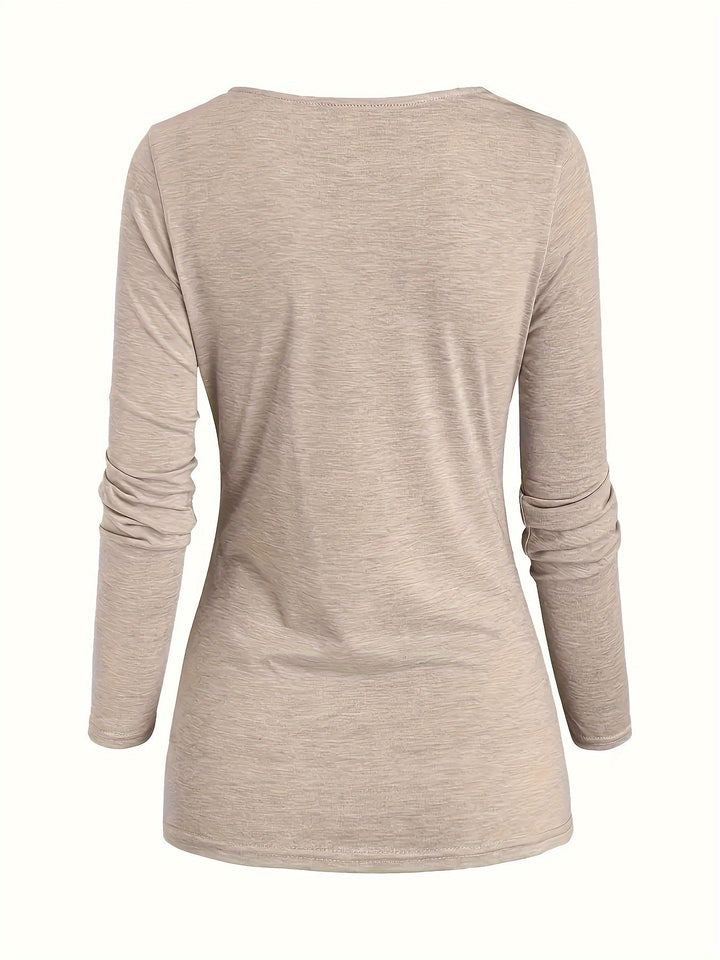 Levoire | Top Tricot Uni Avec Col Et Satin