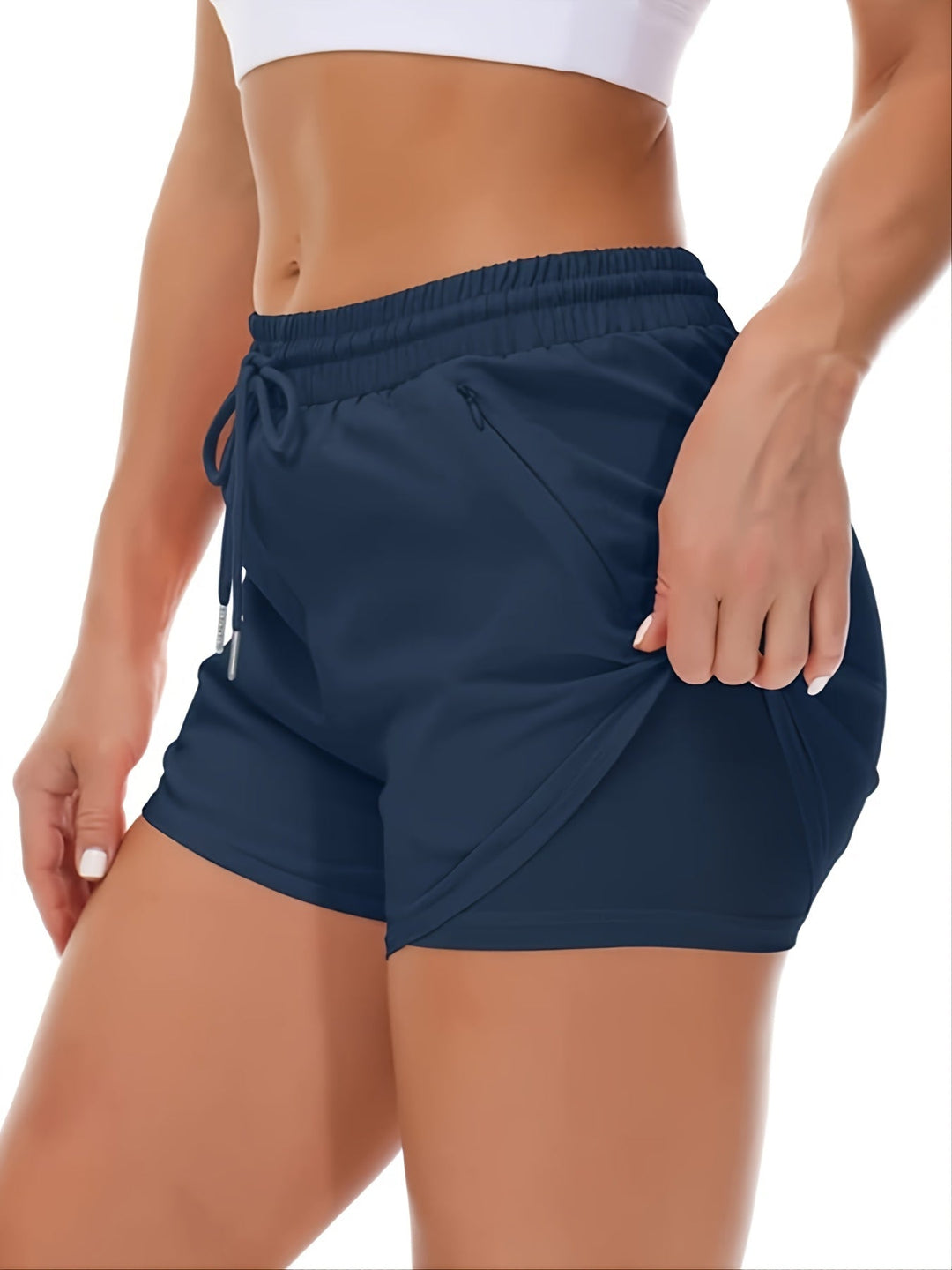 Levoire | Shorts De Fitness De Course 2 En 1 Unis Avec Plusieurs Poches