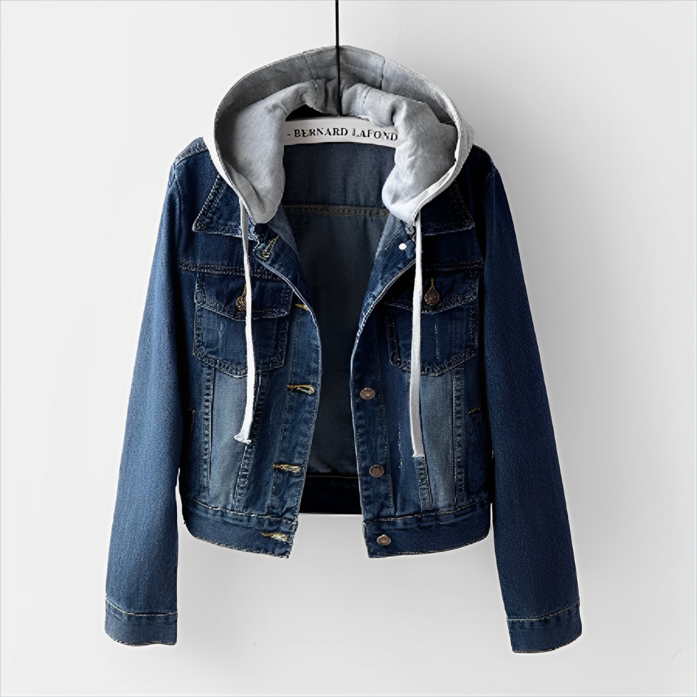 Levoire | Veste En Jean Avec Capuche Pour Femmes bleu ciel