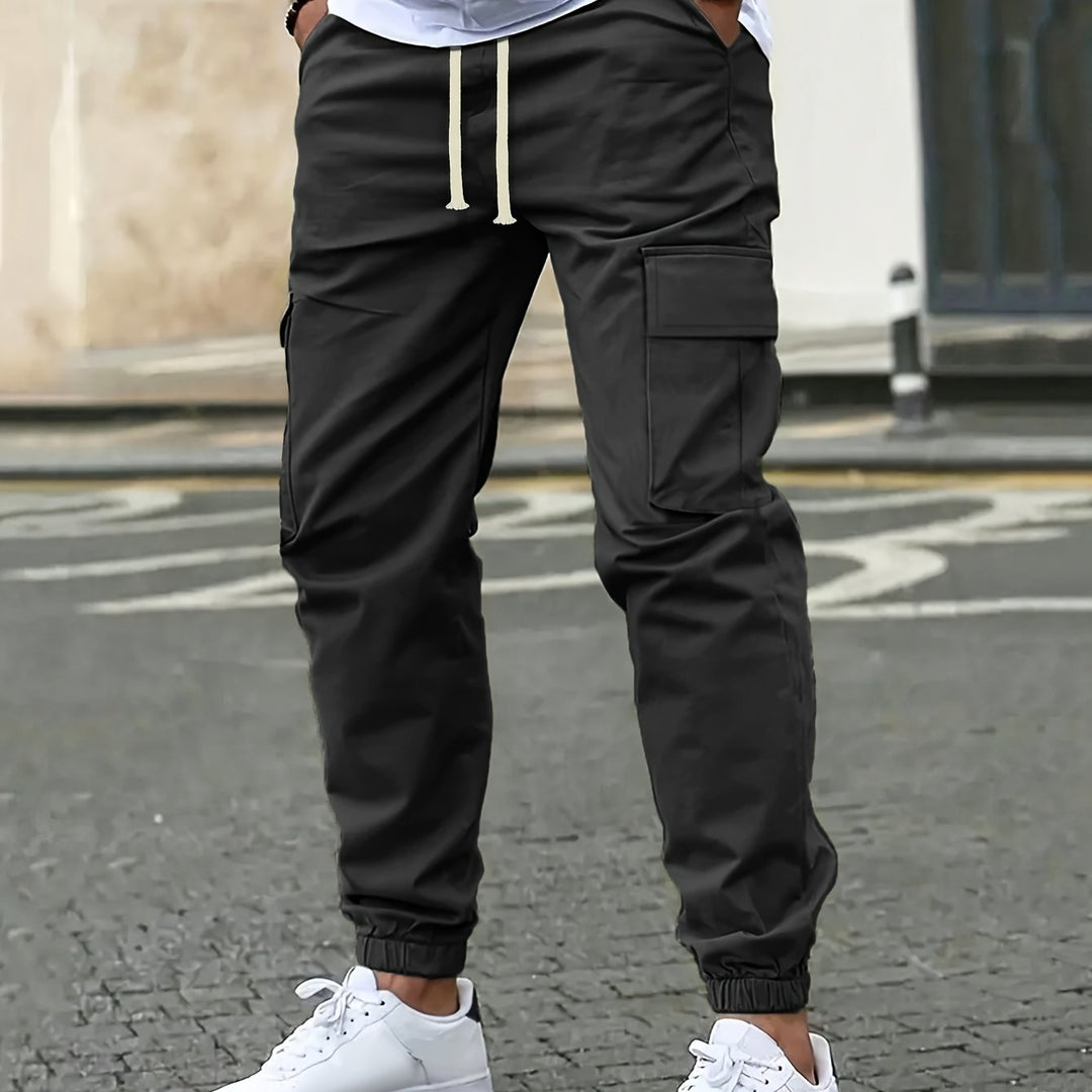 Levoire | Pantalon Cargo Combiné Avec Poche Latérale Raum Noir
