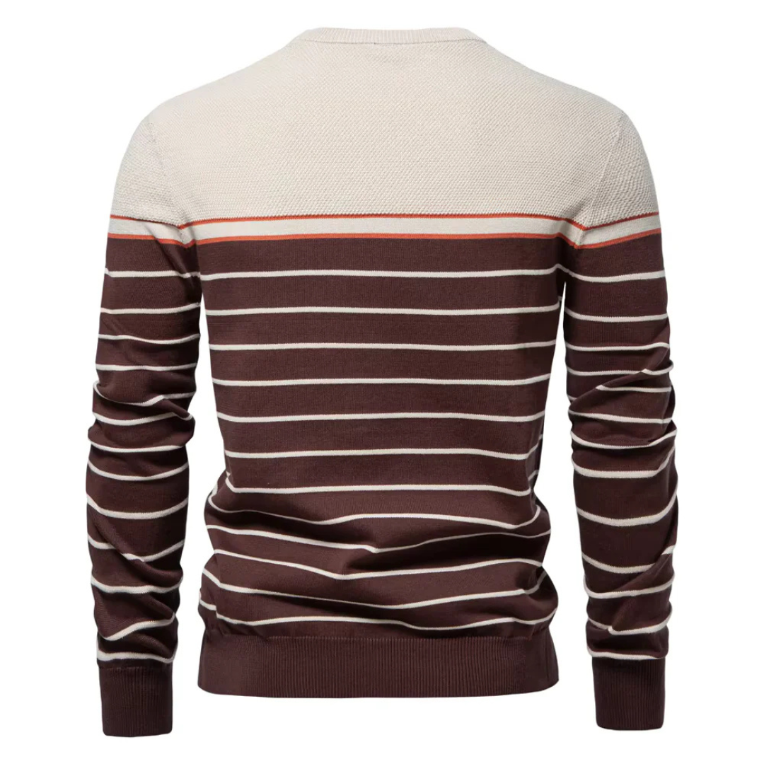Levoire | Pull En Tricot Maritime Avec Motif Rayé