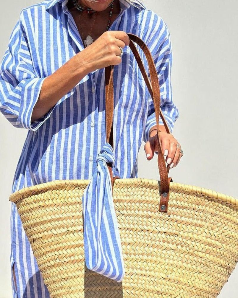 Levoire | Robe Chemise Rayée Intemporelle Avec Coupe Élégante