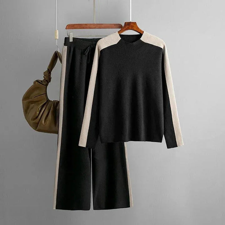 Levoire | Robe élégante en deux parties avec tricot et couture pour femmes