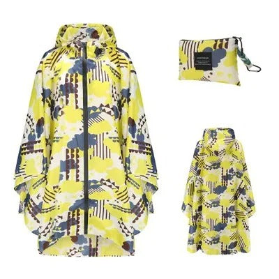 Levoire | Poncho Pour La Randonnée En Plein Air Jaune gris Une taille