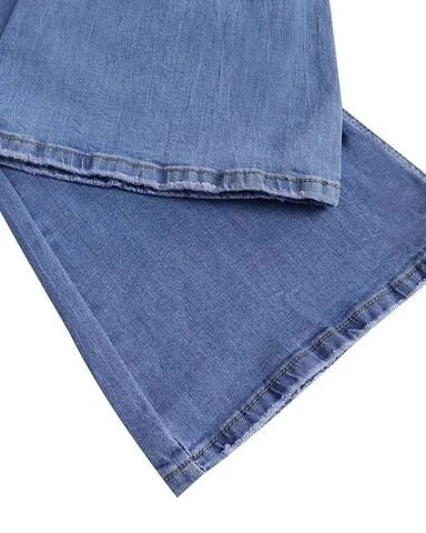 Levoire | Chic Lâche Avec Boutons Jean Pantalon