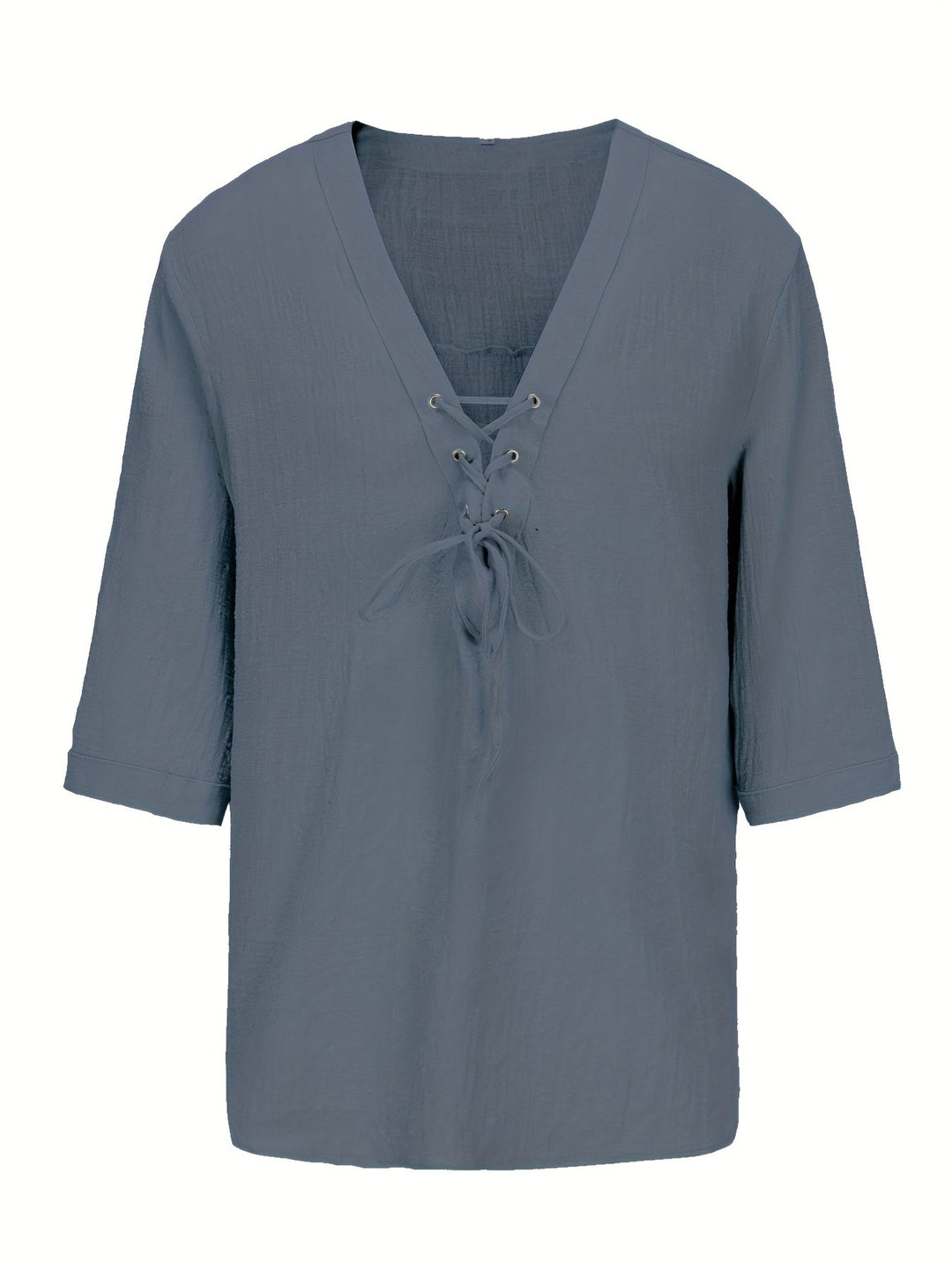 Levoire | T-Shirt V En Coton Respirant Pour Hommes Panier gris