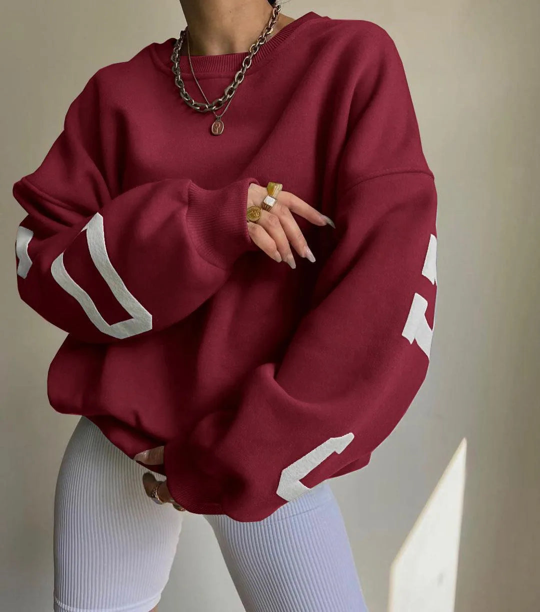 Levoire | Robe en tricot pour femmes avec impression décontractée marron