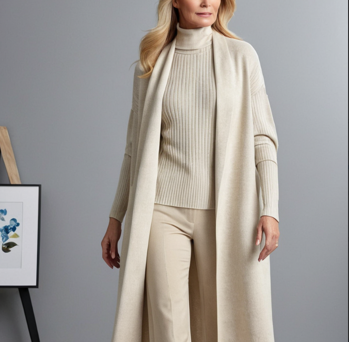 Levoire | Ensemble Tricot De 3 Pièces - Pull, Pantalon Ample, Cardigan