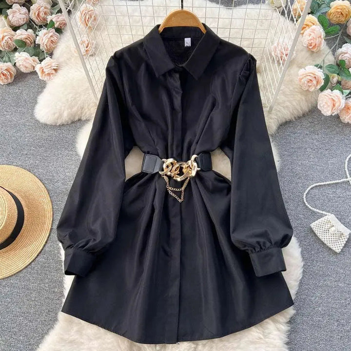 Levoire | Robe avec boucle métallique Noir Une taille