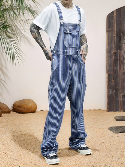 Levoire | Combinaison Détente En Jean Rayé Bleu