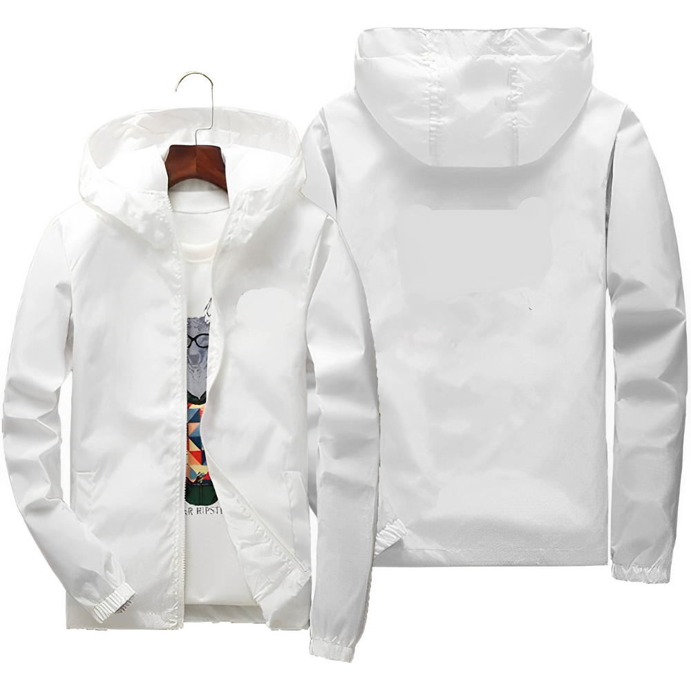 Levoire | Vêtement De Pluie Pour Hommes Avec Capuche Blanc