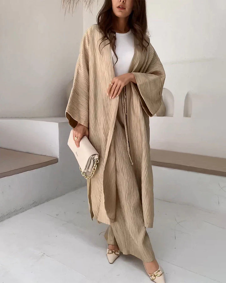 Levoire | Ensemble élégant de cardigan en laine et pantalon