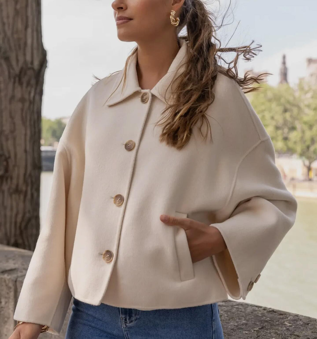 Levoire | Veste Élégante Avec Col Retourné Automne