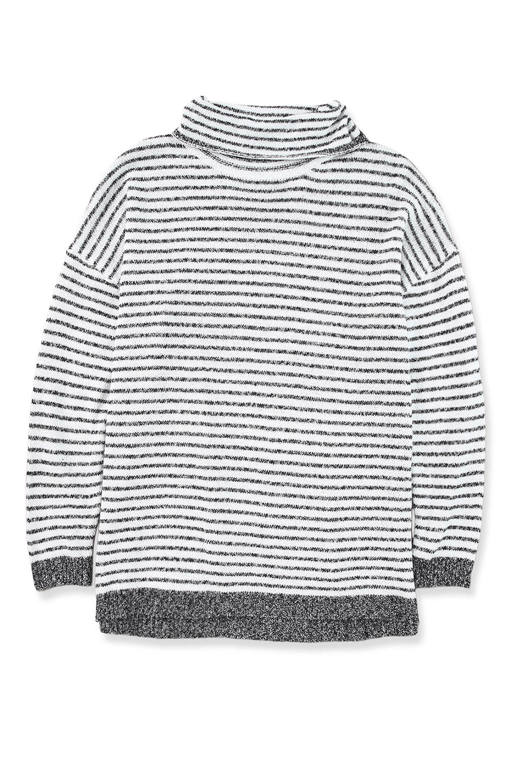 Levoire | Pull Ample Gris Raye, Parfait Pour Les Journees Decontractees