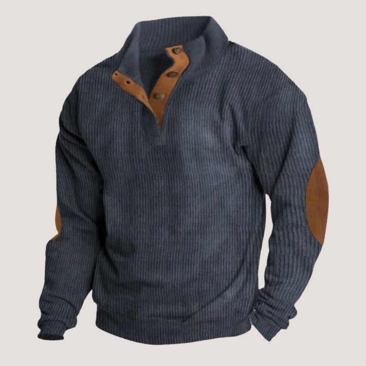 Levoire | Pull Breton Et Tricot Côtelé Avec Col Bleu foncé