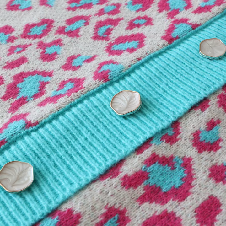 Levoire | Veste En Tricot Avec Des Motifs Léopard Modernes