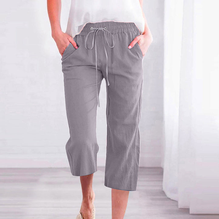Levoire | Pantalon Décontracté Uni Gris Clair
