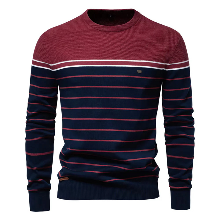 Levoire | Pull En Tricot Maritime Avec Motif Rayé Noir