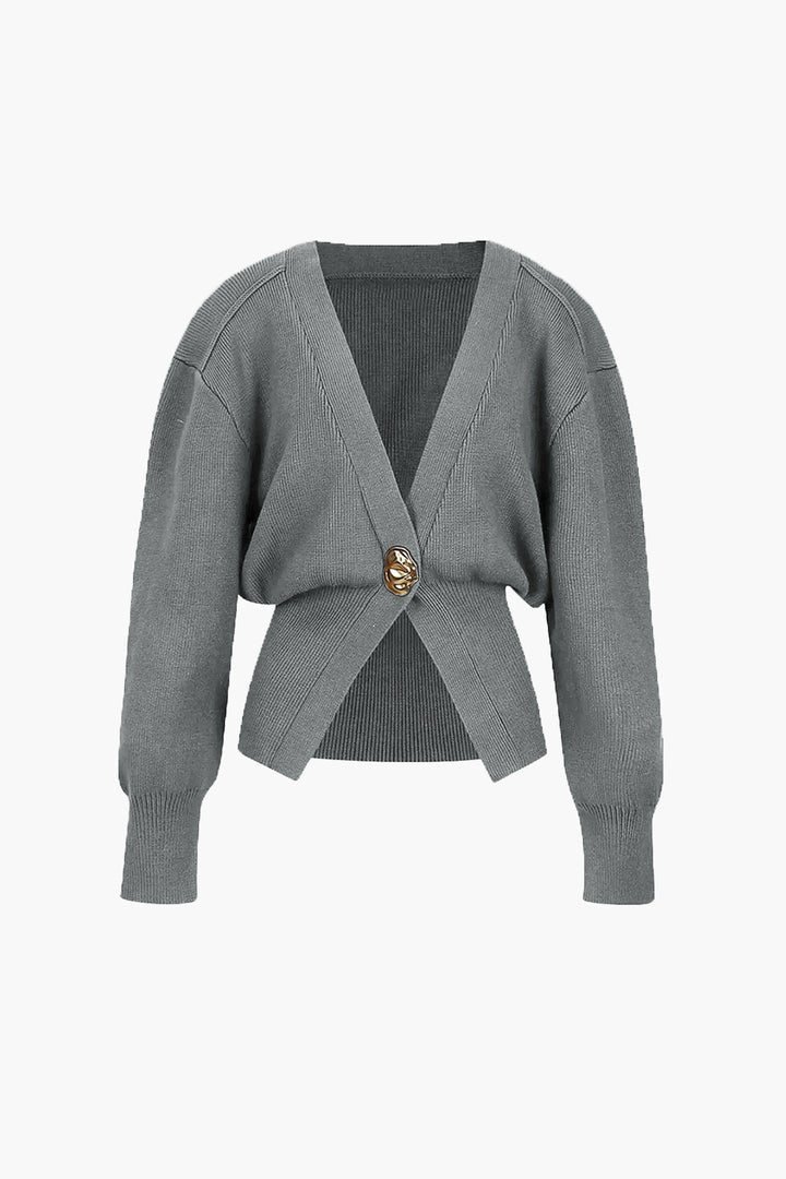 Levoire | Gilet Tricoté Au Cou Gris