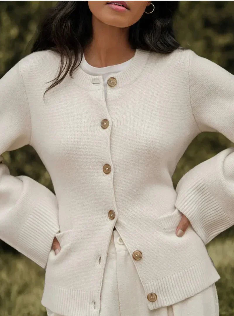 Levoire | Élégante Veste/Tricotée Courte Pour Femmes Avec Boutons