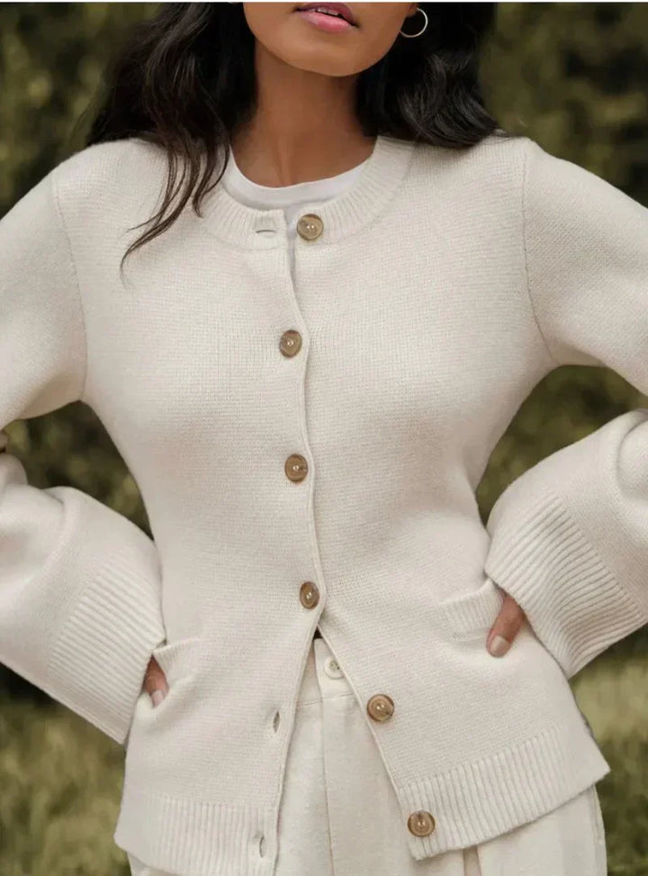 Levoire | Élégante Veste/Tricotée Courte Pour Femmes Avec Boutons