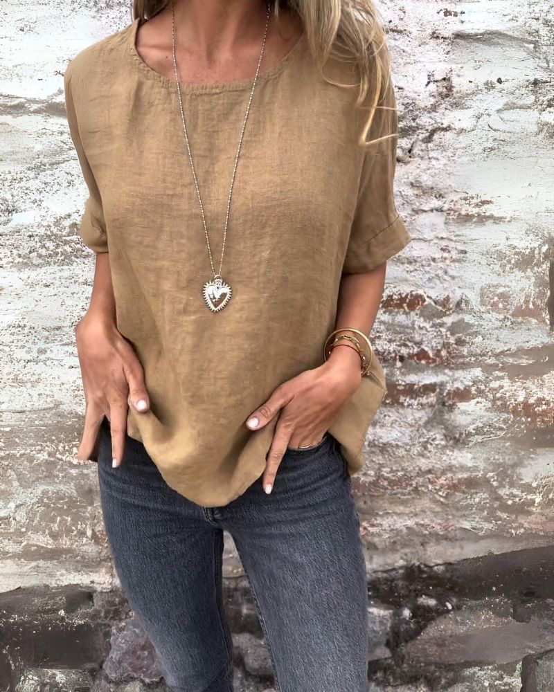 Levoire | T-Shirt Élégance Aérienne Marron