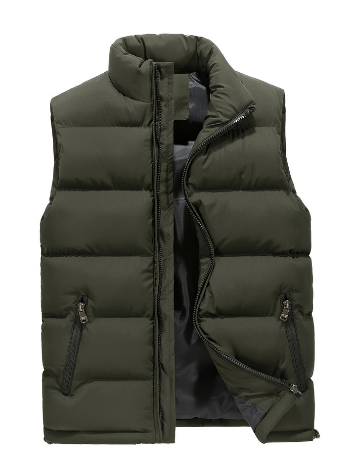 Levoire | Veste Puffer Sans Manches Avec Col High Vert olive
