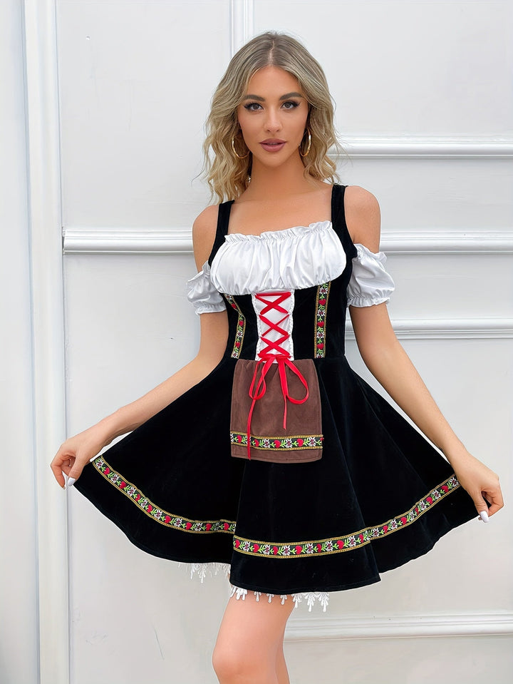 Levoire | Robe Dirndl À Bretelles Froides De Viniculture