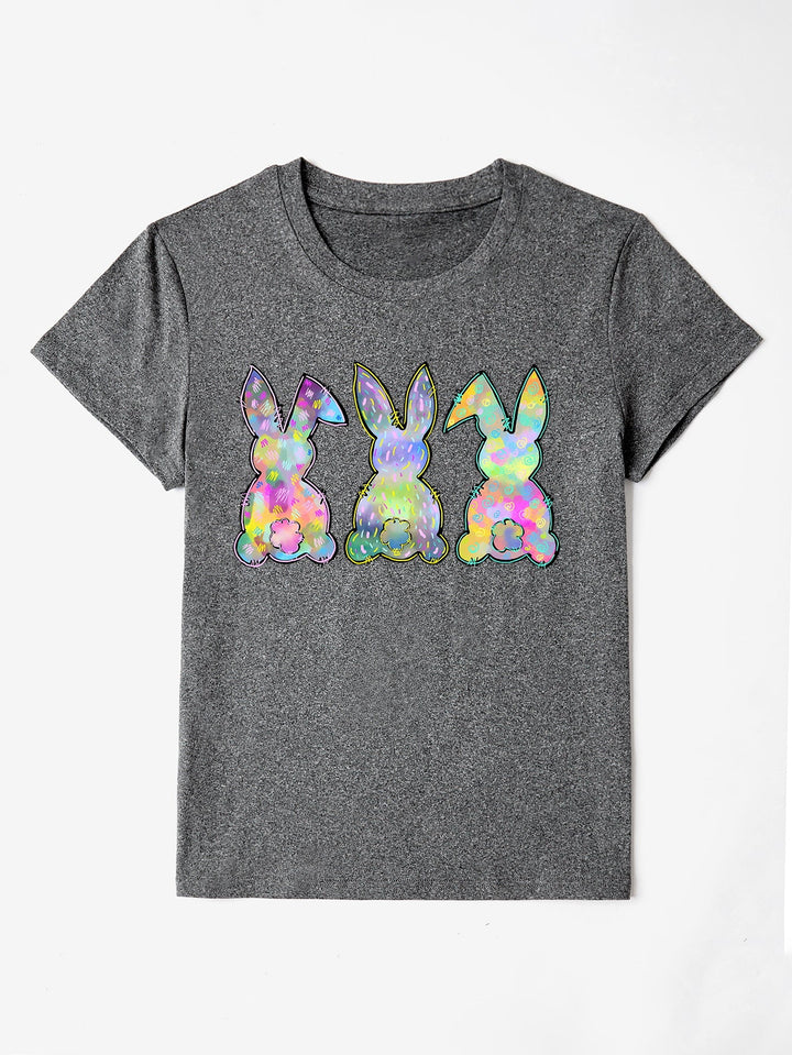 Levoire | Rabbit Col rond T-shirt à manches courtes Gris foncé
