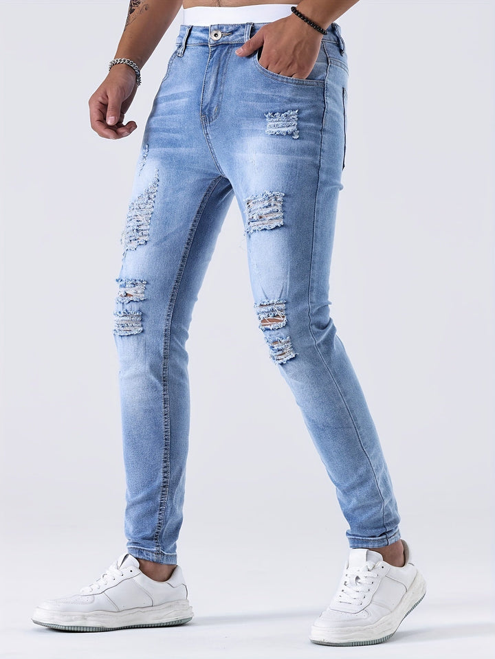 Levoire | Jean Slim Fit Déchiré Pour Hommes