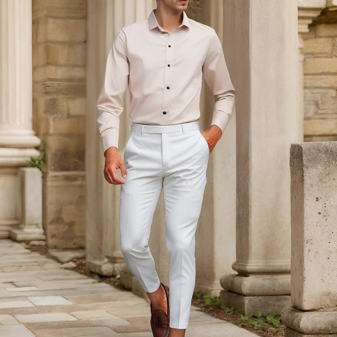 Levoire | Slimfit Stretch-Shirt Couleur Unie