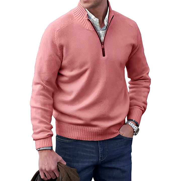 Levoire | Pull Homme Avec Col Zippé Rosa