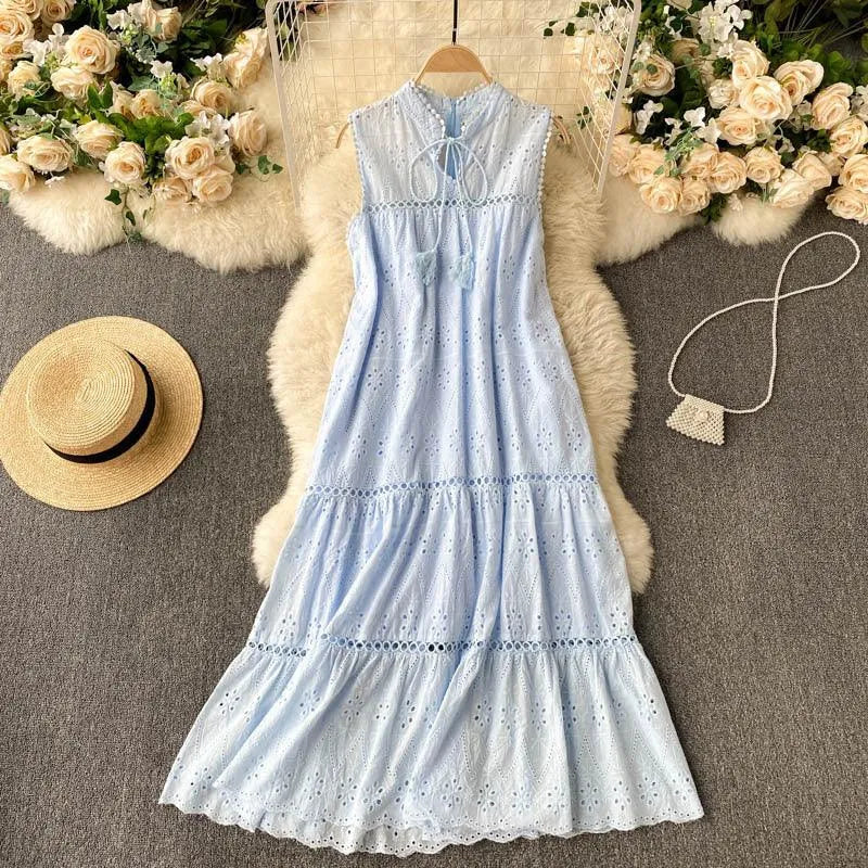 Levoire | Robe longue trapèze Bleu