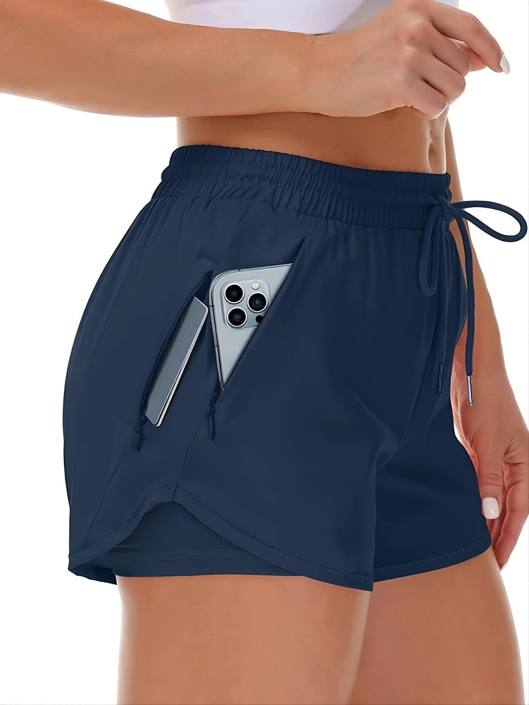 Levoire | Shorts De Fitness De Course 2 En 1 Unis Avec Plusieurs Poches Merimustan