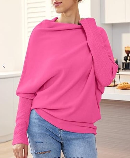 Levoire | Pull En Cachemire À Épaules Dénudées Pour Femmes Rose éclatant Une taille