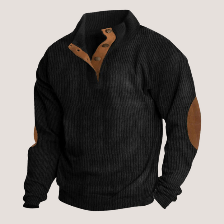 Levoire | Sweat Côtelé Avec Col Noir