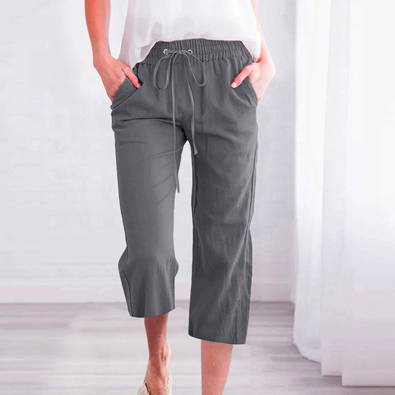 Levoire | Pantalon Décontracté Uni Gris Foncé