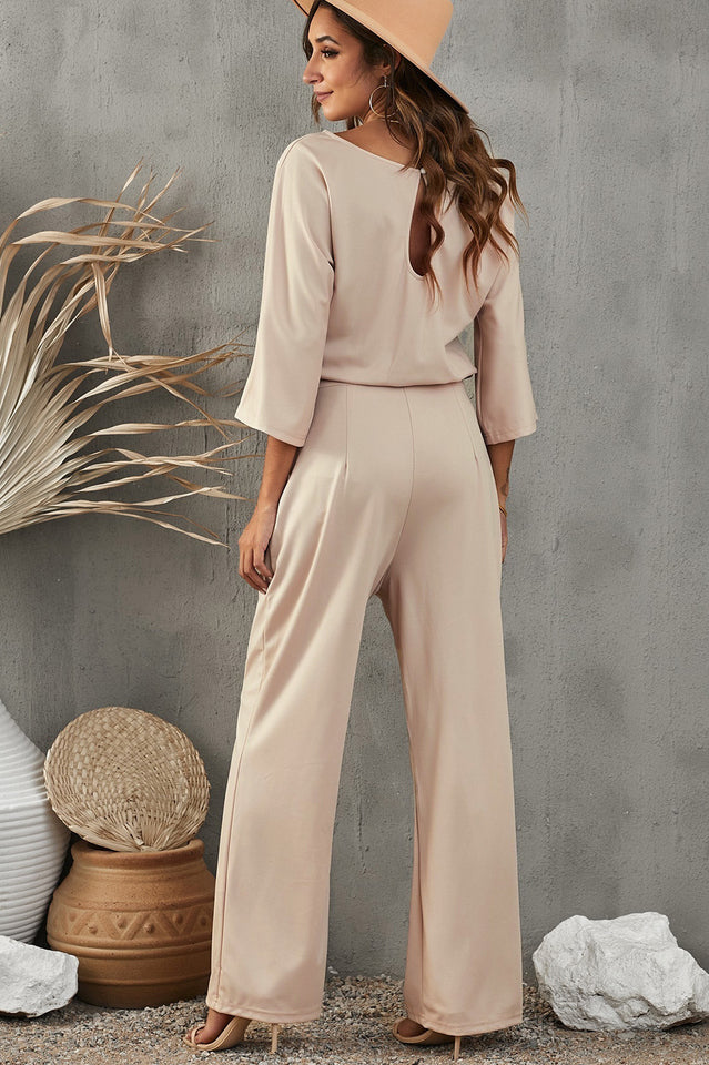 Levoire | Combinaison En Lin Pour Femmes Jambes Larges & Ceinture