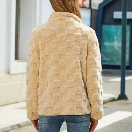 Levoire | Veste En Fleece Chaude Avec Motif Carreauté