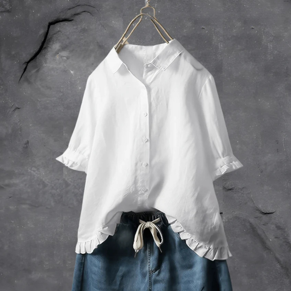 Levoire | Chemise Boutonnée À Coupe Ample Pour - Femmes - Confortable Blanc