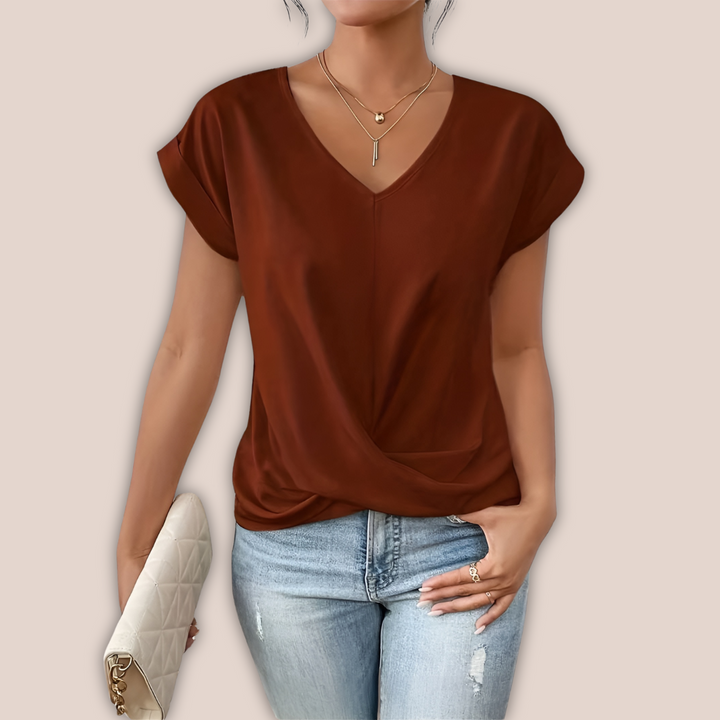 Levoire | T-Shirt D'Été Confortable À Encolure En V