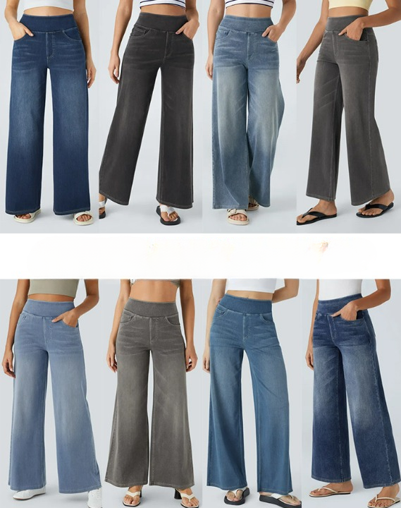 Levoire | Pantalon Denim Stretch Taille Haute Femme