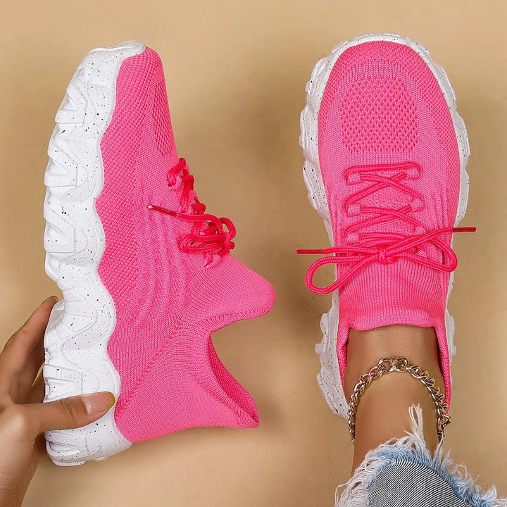 Levoire | Chaussures pour femmes en tissu respirant Rouge et blanc