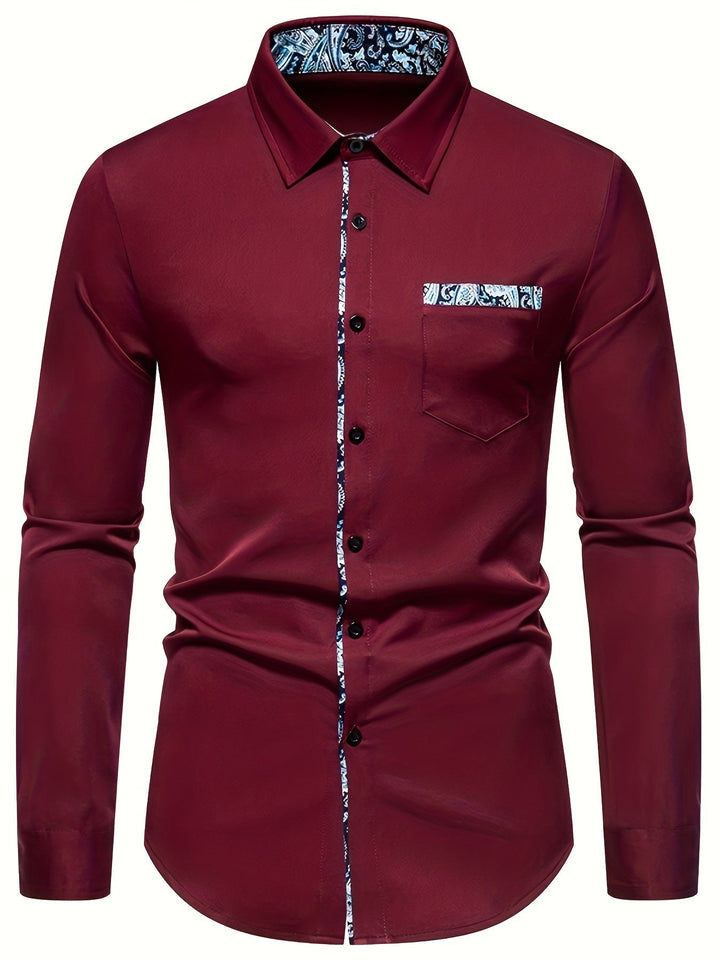 Levoire | Chemise À Col Pour Hommes À Motifs Paisley
