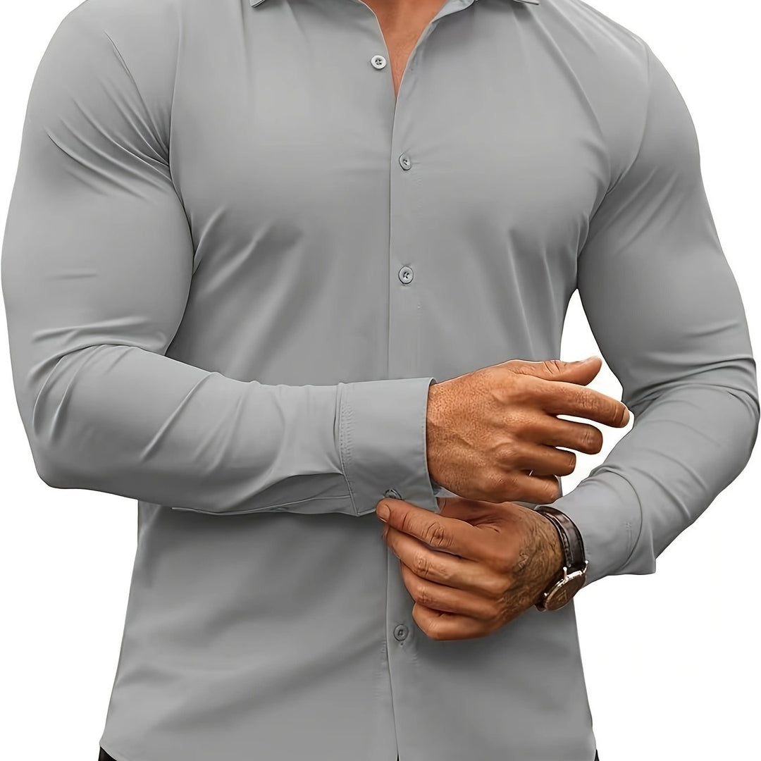 Levoire | Chemise Officielle Pour Homme Unie Avec Revers