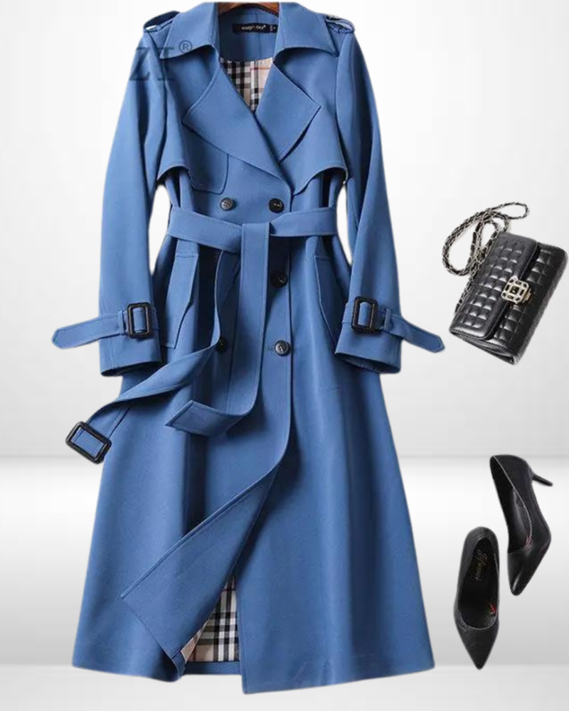 Levoire | Manteau Trench Élégant Pour Femmes Bleu