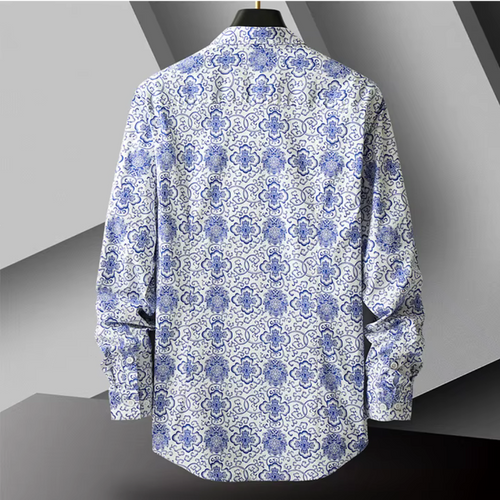 Levoire | Chemise Élégante Pour Hommes Avec Motifs Méditerranéens