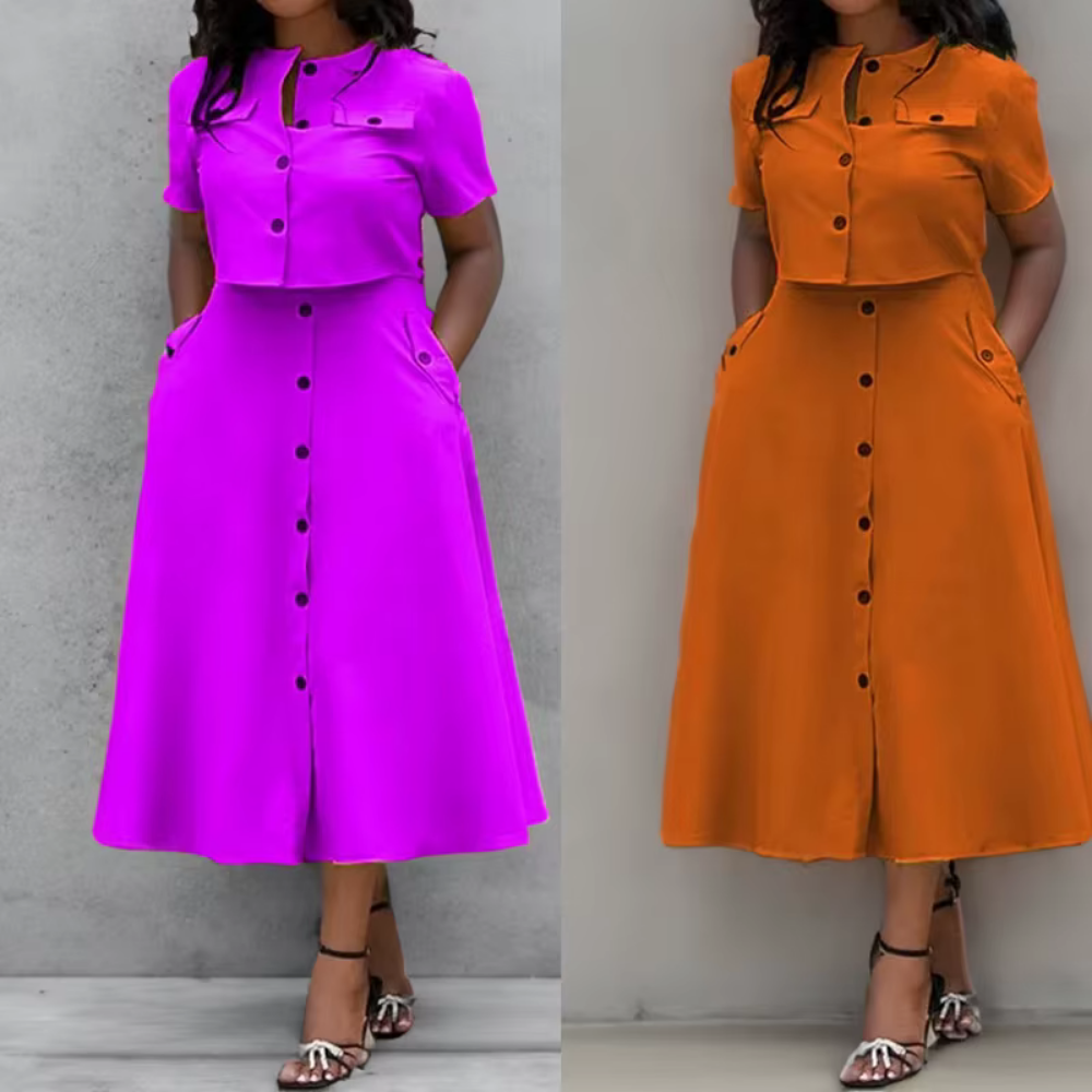 Levoire | Robe midi boutonnée avec poches